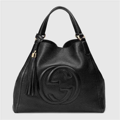 gucci shopper black|genuine gucci bag purse tote.